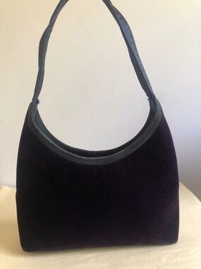 Deep Purple Velvet Handbag